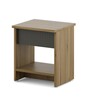 Paula Bed Side Table In Natural Teak Finish