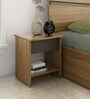 Paula Bed Side Table In Natural Teak Finish