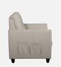 Paula Fabric 1 Seater Sofa in Beige Colour