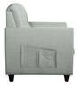 Paula Fabric 1 Seater Sofa in Grey Colour