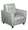 Paula Fabric 1 Seater Sofa in Grey Colour