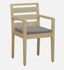 Paulina Solid Wood Arm Chair In Gold Wash Finish