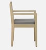 Paulina Solid Wood Arm Chair In Gold Wash Finish