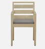 Paulina Solid Wood Arm Chair In Gold Wash Finish