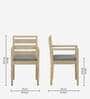 Paulina Solid Wood Arm Chair In Gold Wash Finish