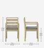 Paulina Solid Wood Arm Chair In Gold Wash Finish