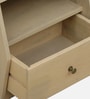 Paulina Solid Wood Bedside Table In Gold Wash Finish With Drawer