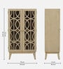 Paulina Solid Wood Book Case In Gold Wash Finish