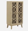 Paulina Solid Wood Book Case In Gold Wash Finish