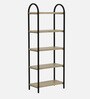 Paulina Solid Wood Book Shelf In Gold Wash Finish