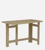 Paulina Solid Wood Foldable Study Table In Gold Wash Finish