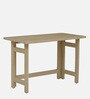 Paulina Solid Wood Foldable Study Table In Gold Wash Finish