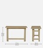 Paulina Solid Wood Foldable Study Table In Gold Wash Finish
