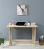 Paulina Solid Wood Foldable Study Table In Gold Wash Finish