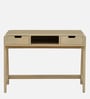Paulina Solid Wood Writing Table Table In Gold Wash Finish