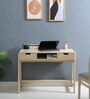 Paulina Solid Wood Writing Table Table In Gold Wash Finish