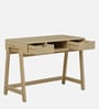 Paulina Solid Wood Writing Table Table In Gold Wash Finish