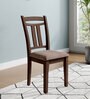 Pause Solid Wood Dining Chair In Mahogany Colour