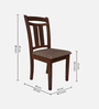 Pause Solid Wood Dining Chair In Mahogany Colour