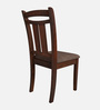 Pause Solid Wood Dining Chair In Mahogany Colour
