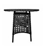 Pavillion Wicker Outdoor Table with Chair Sets in Courduroy Black Finish