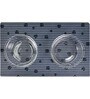 Paw Stripe Grey & Black Fabric Pet Placemat
