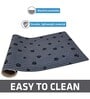 Paw Stripe Grey & Black Fabric Pet Placemat