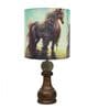 Pawn Horse Chess Rustic Wooden Base Bedside Night Lamp