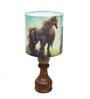 Pawn Horse Chess Rustic Wooden Base Bedside Night Lamp
