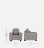 Payton 1 Seater Sofa In Grey Colour With Matte Finish Payton 1 Seater Sofa In Grey Colour With Matte Finish