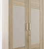 Paz 4 Door Wardrobe In Santano Oak & Bamboo Flute Colour In Melamine Finish With Drawer & Locker
