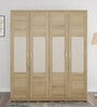 Paz 4 Door Wardrobe In Santano Oak & Bamboo Flute Colour In Melamine Finish With Drawer & Locker