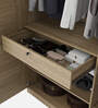 Paz 4 Door Wardrobe In Santano Oak & Bamboo Flute Colour In Melamine Finish With Drawer & Locker
