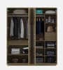 Paz 4 Door Wardrobe In Santano Oak & Bamboo Flute Colour In Melamine Finish With Drawer & Locker