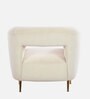 Paz Boucle Fabric Lounge Chair In Beige Colour