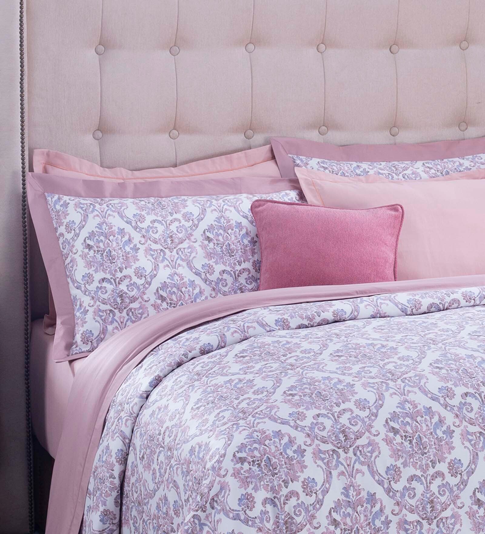 PBS Nomad Scuplt Purple Traditional 400 TC Cotton 8 pieces Bedding Set