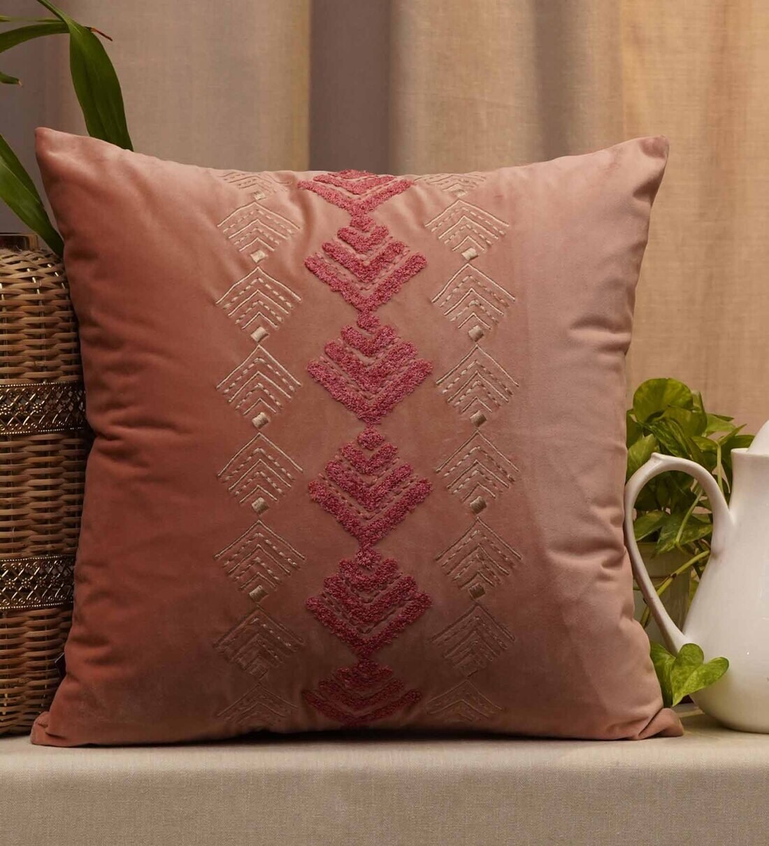 peach throws and cushions