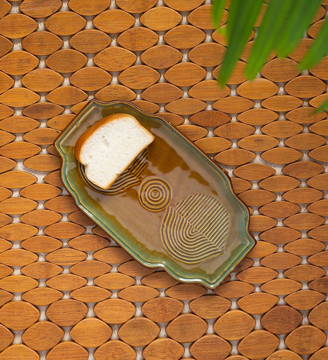 Buy Peacock Boulevard Ceramic Appetizer Platter by ExclusiveLane Online