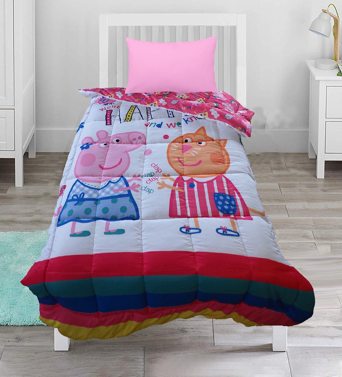 Buy Peppa Pig Peppa Pig Toddler Size 100 Comforter by Cot & Candy