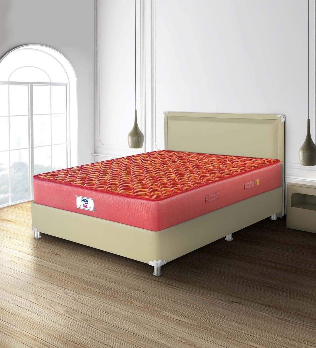 Buy Caspia 8 Inch Bonnell Spring With Woven Fabric Queen Size Mattress