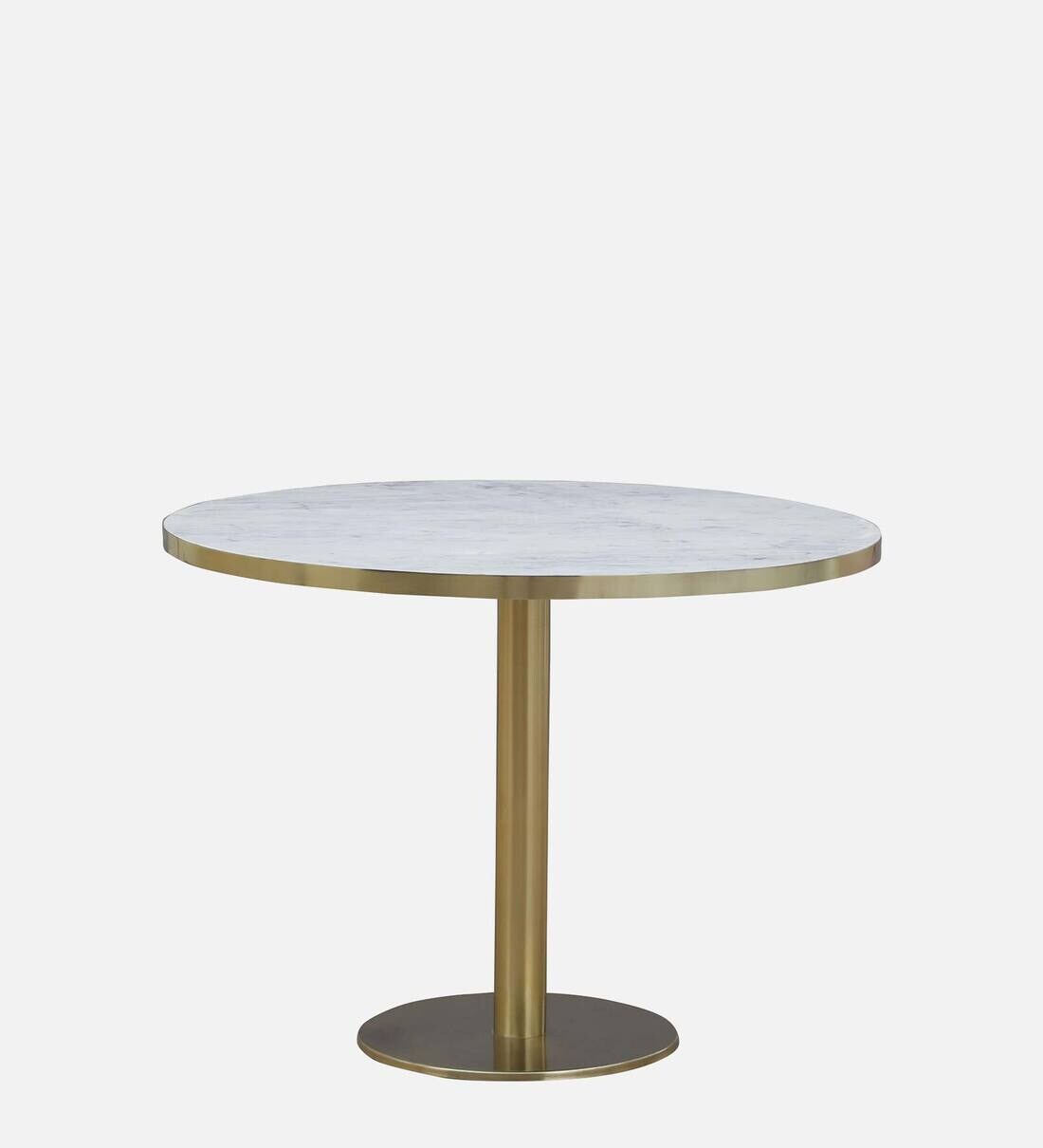 Buy Perdue Metal 4 Seater Dining Table In White Colour by CasaCraft