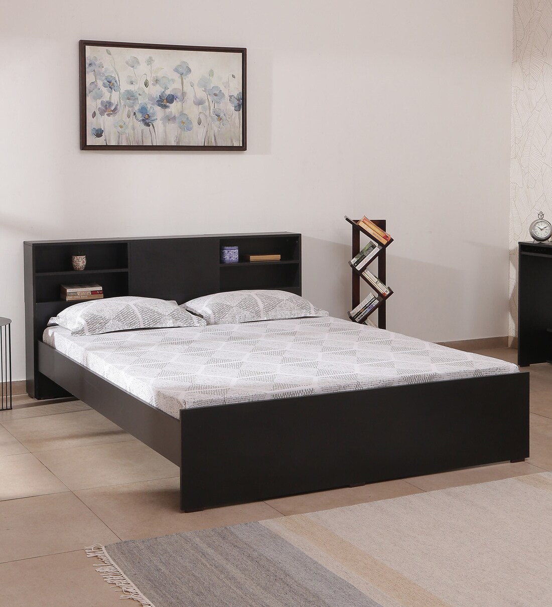 Buy Persia King Size Bed in Wenge Finish with Headboard Storage at 19 OFF by Mintwud from