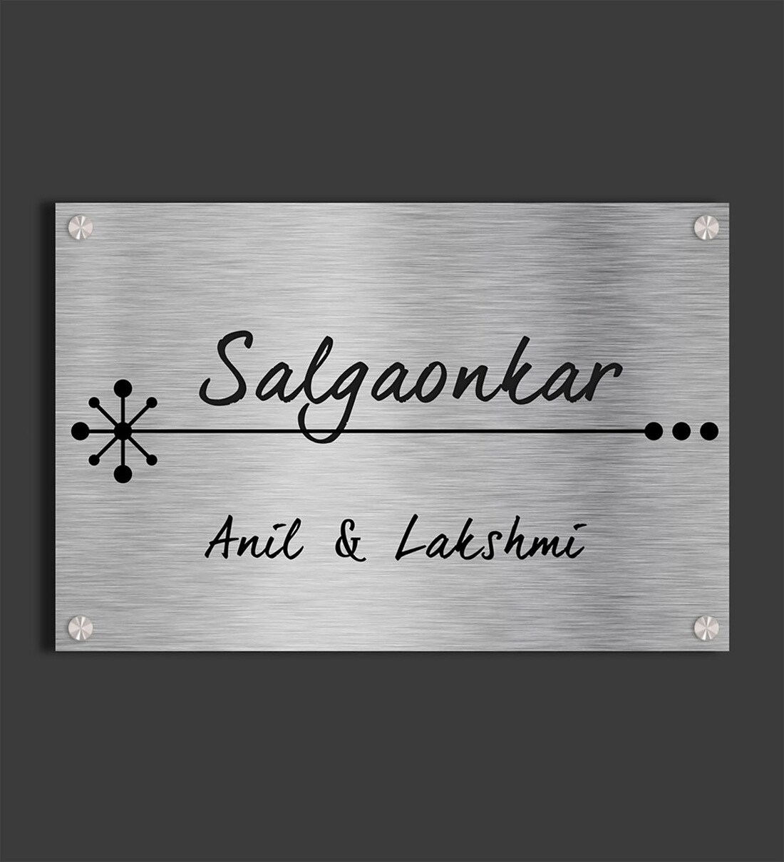 Buy Personalised Salgaonkar Etched Stainless Steel Name Plate By Engrave Online Name Plates Name Plates Home Decor Pepperfry Product