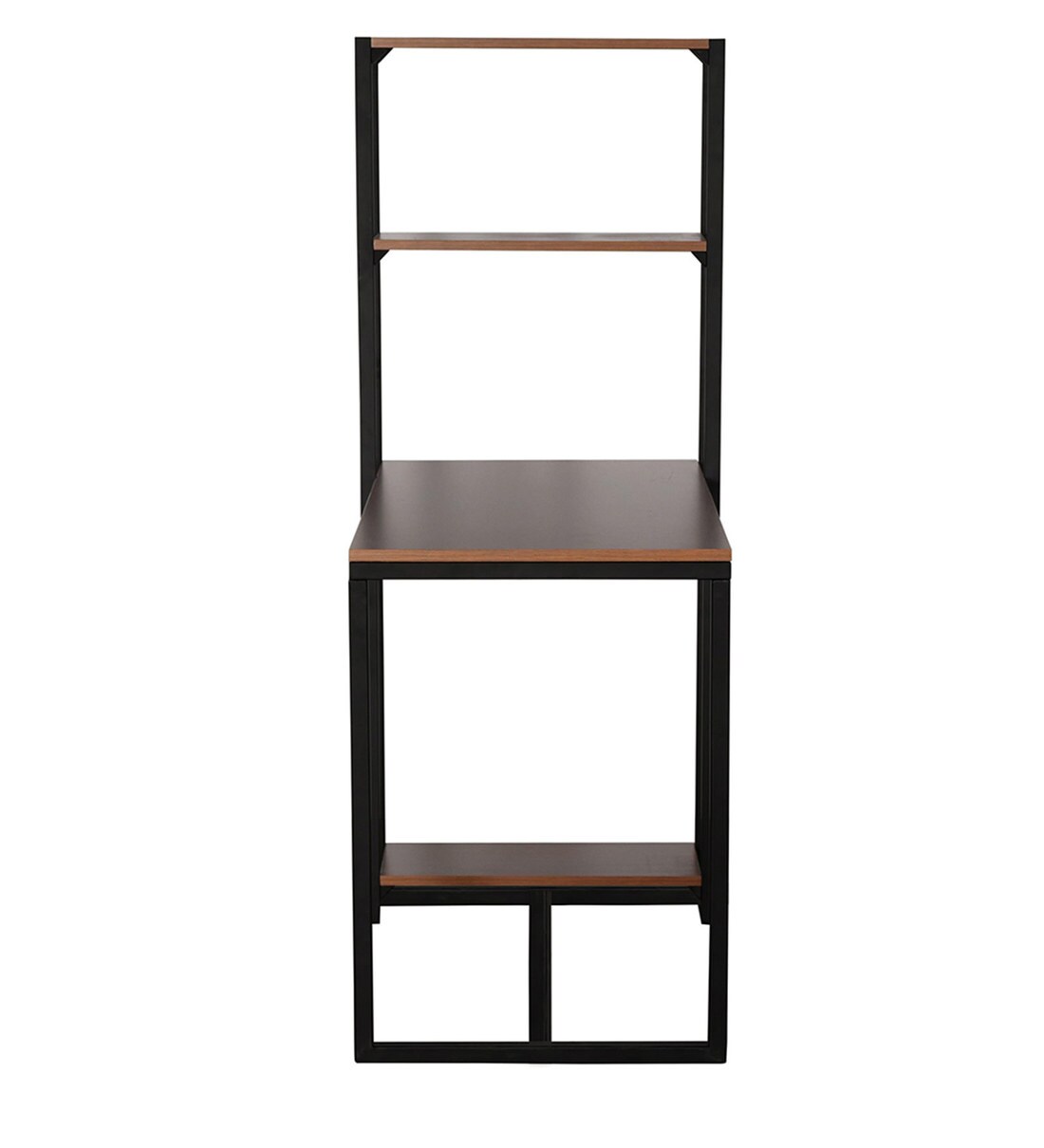 Buy Perth Study Table with Modular Book Shelf in Walnut Finish by Trevi