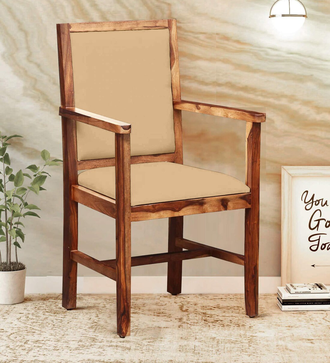 Buy Peshtigo Solid Wood Armchair in Rustic Teak Finish Woodsworth By Pepperfry Online Wooden