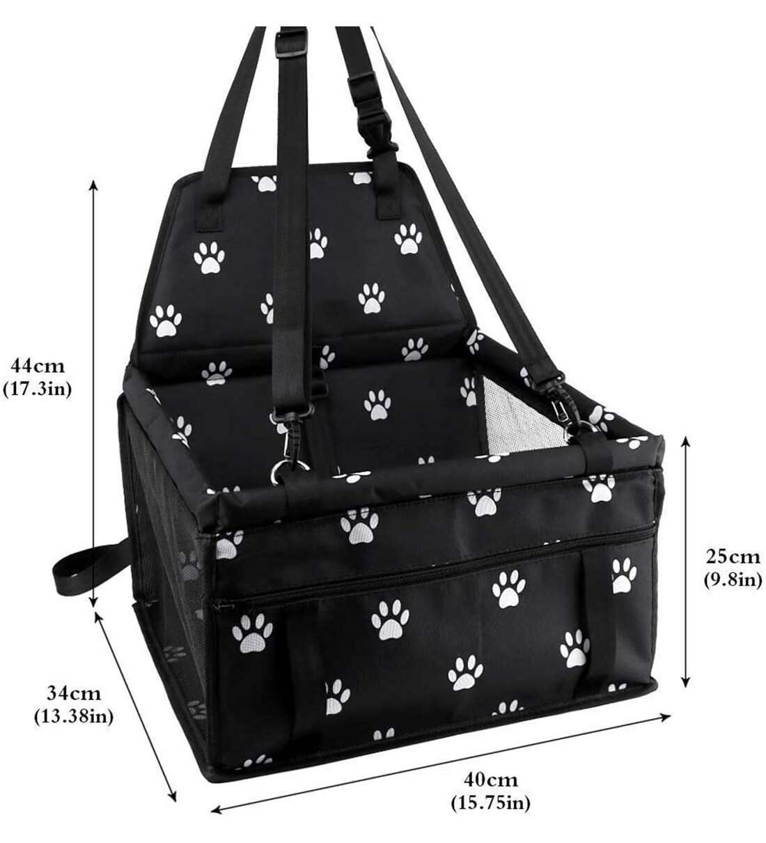 Buy Pet Car Booster Seat Travel Carrier Cage in Blue Colour by KUTKUT