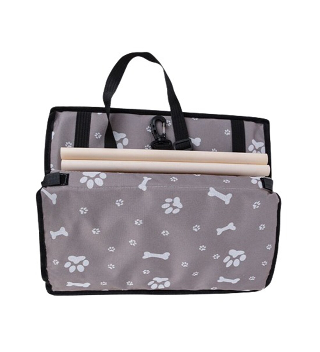 Buy Pet Car Booster Seat Travel Carrier Cage in Grey Colour by KUTKUT