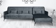 Pearl LHS 3 Seater Sofa with Lounger in Grey Colour