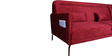 Pearl LHS 3 Seater Sofa with Lounger in Carmine Red Colour