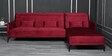 Pearl LHS 3 Seater Sofa with Lounger in Carmine Red Colour